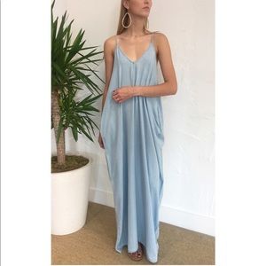 Chambray maxi dress